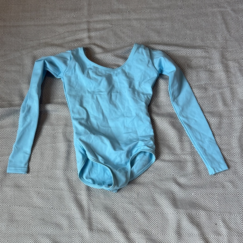 Capezio Sky Blue Long Sleeve Bodysuit